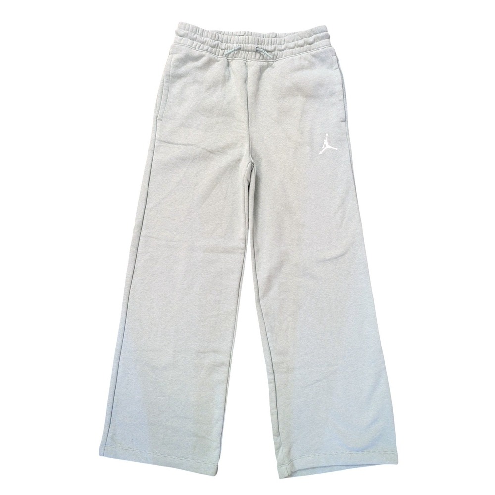 Nike Jordan Girls XL Sage Green Wide Leg Fleece Sweatpants Jumpman 13-15Y